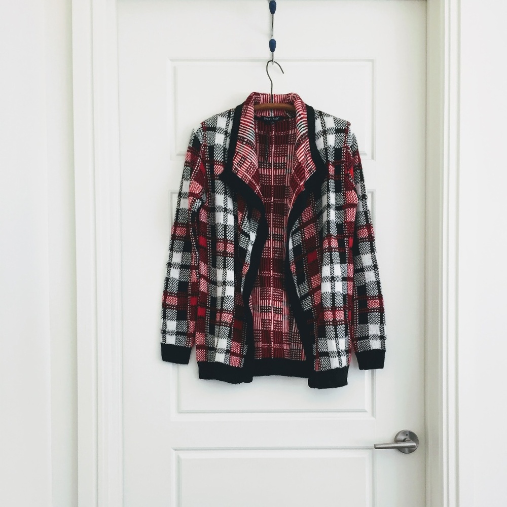 NWT Modcloth Plaid Tic Tac Toe Tournament Cardigan